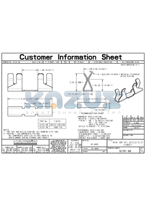 S1721-46 datasheet - MINI SMT RFI SHIELD CLIP (LOOSE)