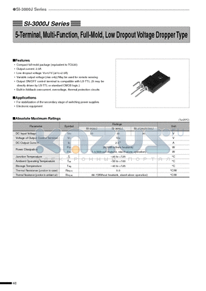 SI-3000J datasheet - 5-Terminal, Multi-Function, Full-Mold, Low Dropout Voltage Dropper Type