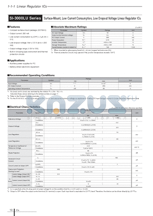SI-3000LU datasheet - Surface-Mount, Low Current Consumption, Low Dropout Voltage Dropper Type