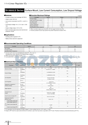 SI-3000LU_11 datasheet - Surface-Mount, Low Current Consumption, Low Dropout Voltage