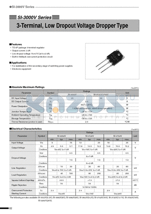 SI-3000V datasheet - 3-Terminal, Low Dropout Voltage Dropper Type