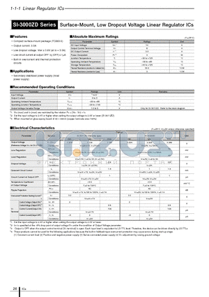 SI-3000ZD datasheet - Surface-Mount Low Dropout Voltage Linear Regulator ICs