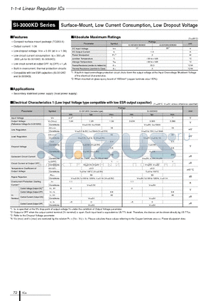 SI-3012KD datasheet - Surface-Mount, Low Current Consumption, Low Dropout Voltage