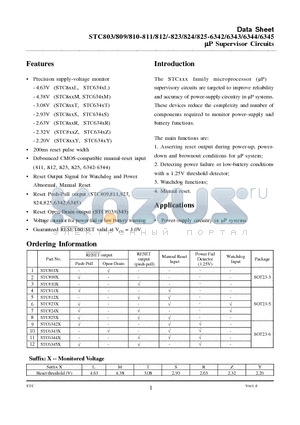 STC6345R datasheet - UP Supervisor Circuits