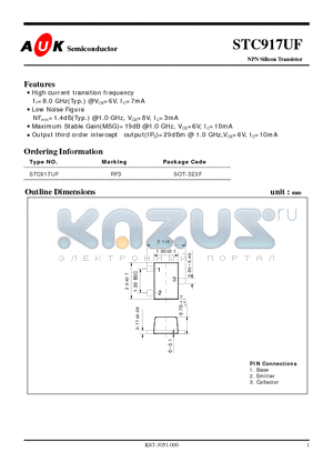 STC917UF datasheet - NPN Silicon Transistor