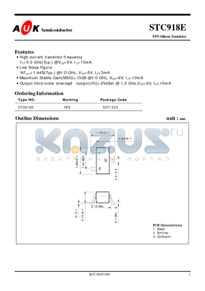 STC918E datasheet - NPN Silicon Transistor