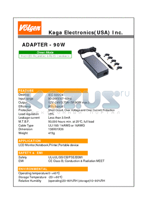 STD-1805 datasheet - ADAPTER - 90W