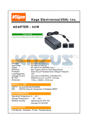 STD-2025P datasheet - ADAPTER - 50W