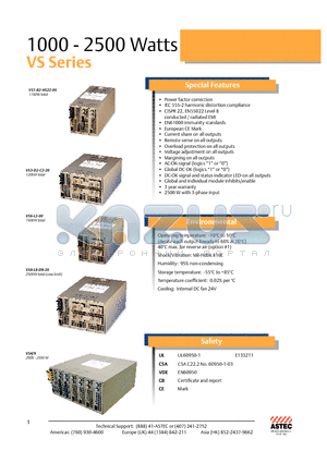 VS1-B2-H522-00 datasheet - 1000 - 2500 Watts