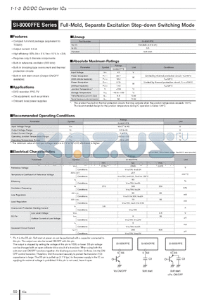 SI-8000FFE datasheet - Full-Mold, Separate Excitation Step-down Switching Mode