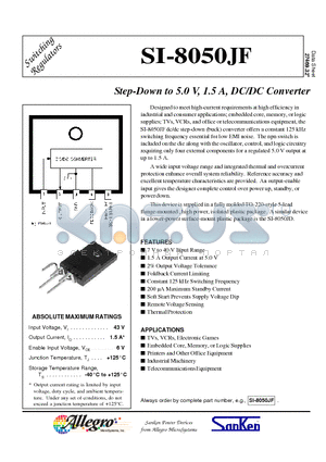 SI-8050JF datasheet - Step-Down to 5.0 V, 1.5 A, DC/DC Converter