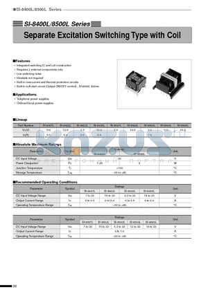 SI-8400L datasheet - Separate Excitation Switching Type with Coil