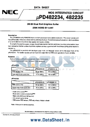 UPD482234LE-XXX datasheet - PEGES INTENTLY BLACK