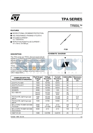 TPA68 datasheet - TRISIL