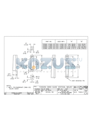 TCGVM1-3.925-23 datasheet - TENSION CARD GUIDE VERTICAL MOUNT