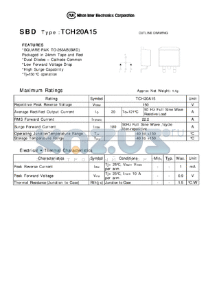 TCH20A15 datasheet - Shottky Barrier Diode