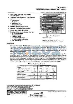 TPC1010AMHFG84-2 datasheet - CMOS FIELD-PROGRAMMABLE GATE ARRAYS