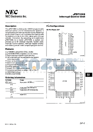UPD71059L-10 datasheet - Interrupt Control Unit