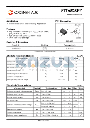 STD6528EF datasheet - NPN Silicon Transistor