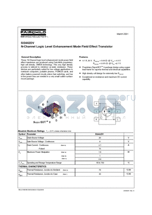 SI3442 datasheet - N-Channel Logic Level Enhancement Mode Field Effect Transistor