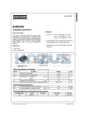 SI3861DV datasheet - Integrated Load Switch
