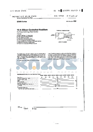 S2800E datasheet - 10-A Silicon Controlled Rectifiers