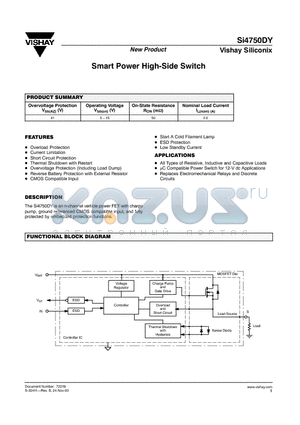 SI4750DY-E3 datasheet - Smart Power High-Side Switch