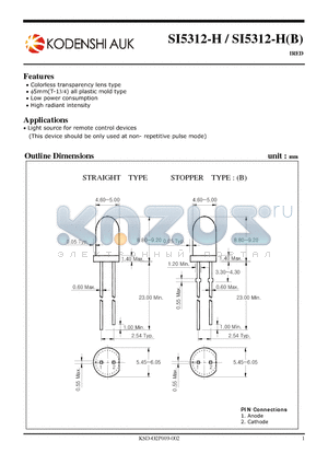 SI5312-H datasheet - Colorless transparency lens type