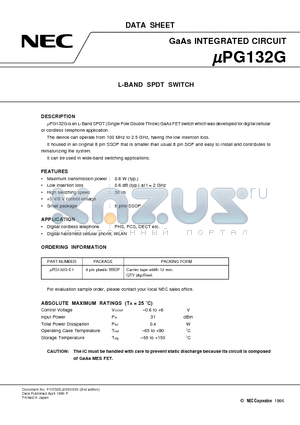 UPG130G datasheet - L-BAND SPDT SWITCH