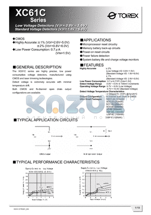 XC61CC0902NL datasheet - Low Voltage Detectors