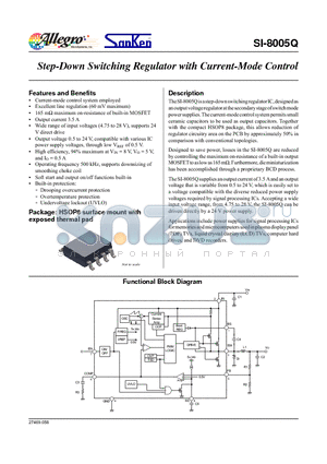 SI8005Q-TL datasheet - Step-Down Switching Regulator with Current-Mode Control
