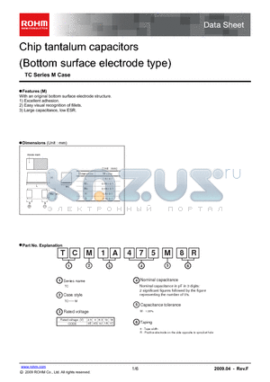 TCM0E474M8R datasheet - Chip tantalum capacitors (Bottom surface electrode type)