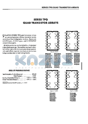 TPQ2222A datasheet - SERIES TPQ QUAD TRANSISTOR ARRAYS