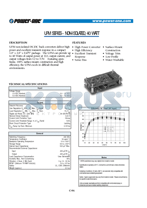 UPM501.8 datasheet - NON-ISOLATED, 40 WATT