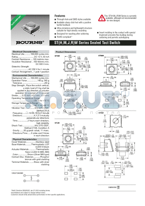 STHW-667-R datasheet - Sealed Tact Switch