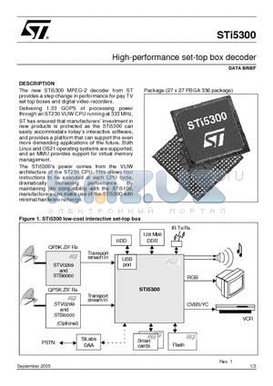 STI5300-MBOARD datasheet - High-performance set-top box decoder