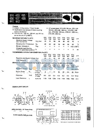 STK-433 datasheet - THICK FILM HYBRID IC