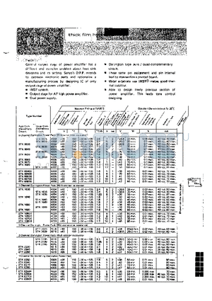 STK0029 datasheet - OUTPUT STAGE OF AF POWER AMP