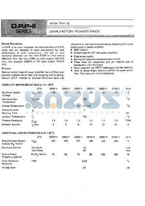 STK0050II datasheet - THICK FILM IC DARLINGTON POWER PACK