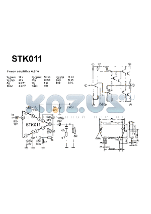 STK011 datasheet - Power amplifier 6.5W