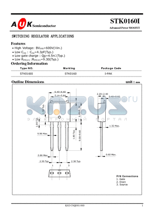 STK0160I datasheet - Advanced Power MOSFET