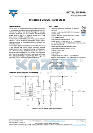 SIC780CD-T1-GE3 datasheet - Integrated DrMOS Power Stage