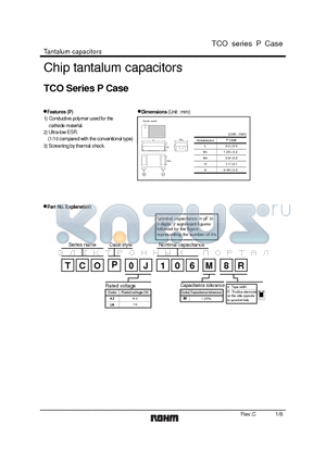 TCOP1A106M8R datasheet - Chip tantalum capacitors