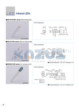 SID303BS datasheet - Infrared LEDs