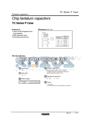 TCP0G225M8R datasheet - Chip tantalum capacitors