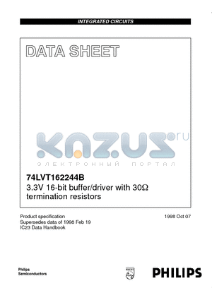 VT162244BDL datasheet - 3.3V 16-bit buffer/driver with 30ohm termination resistors