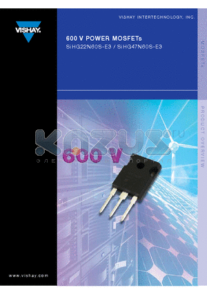 SIHG22N60S-E3 datasheet - 600 V Power mosfets