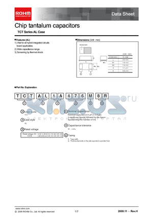 TCTAL0E476M8R datasheet - Chip tantalum capacitors