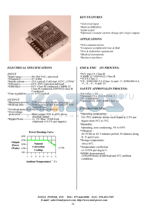 TPS25LB-11 datasheet - TP25LB SWITCHING MODE 25W LOW COST