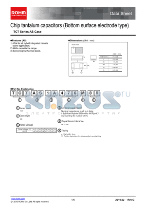 TCTAS0E476M8R datasheet - Chip tantalum capacitors (Bottom surface electrode type)